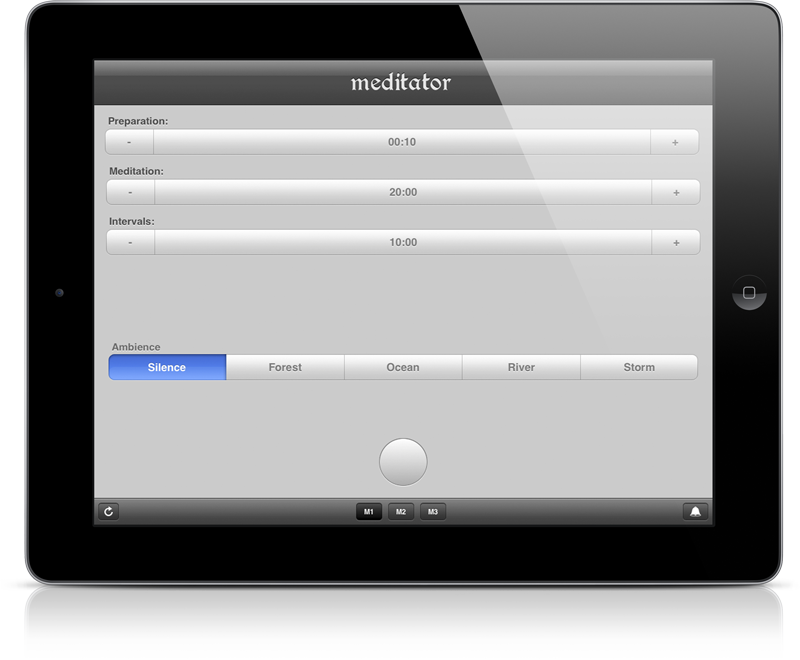 Meditator meditation timer for iPad