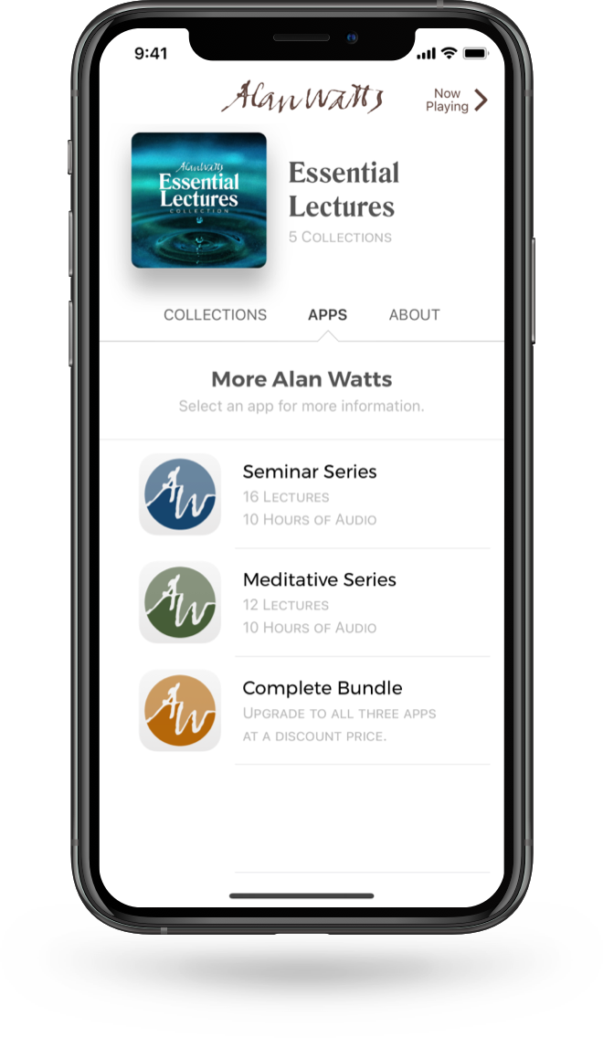 Alan Watts App, Background lectures.