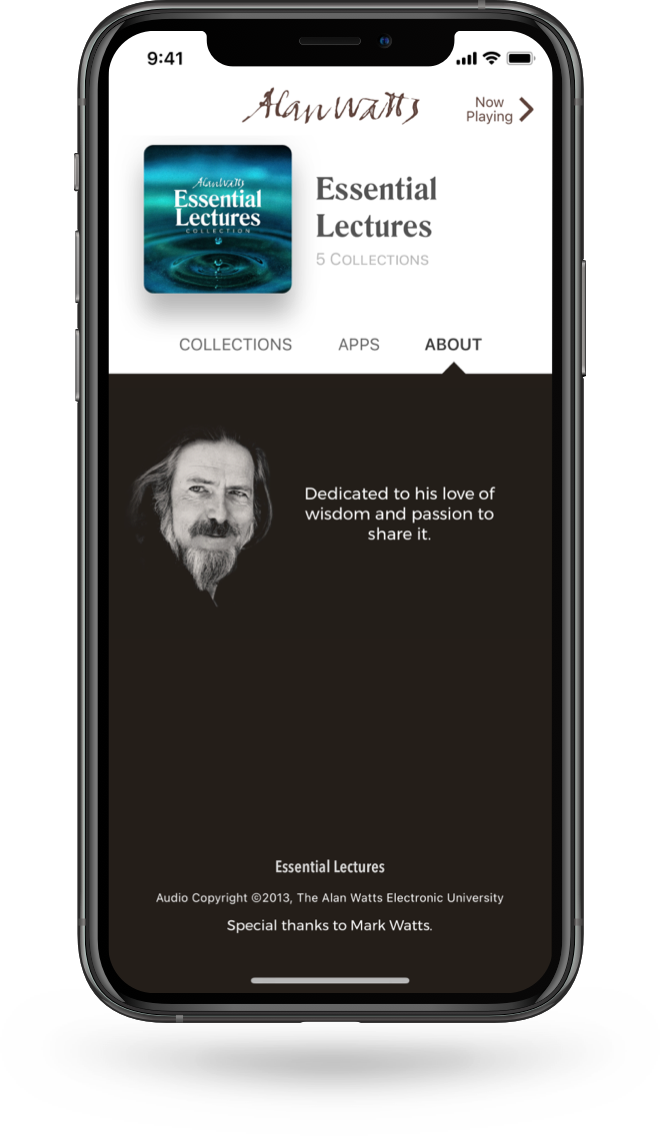 Alan Watts App, Favorite lectures.