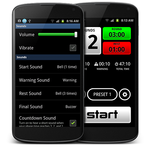 Boxing Timer Pro, Presets